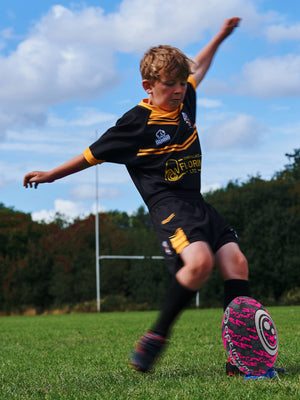 Street Rugby Ball – Black/Pink, Size 4 - Optimum