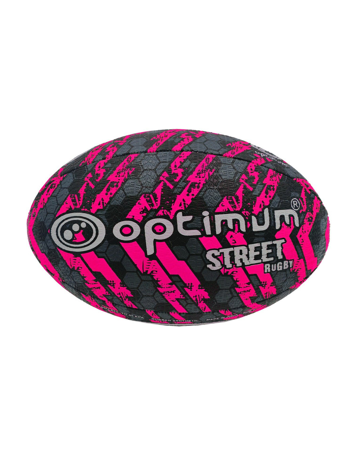 Street Rugby Ball – Black/Pink, Size 3 - Optimum