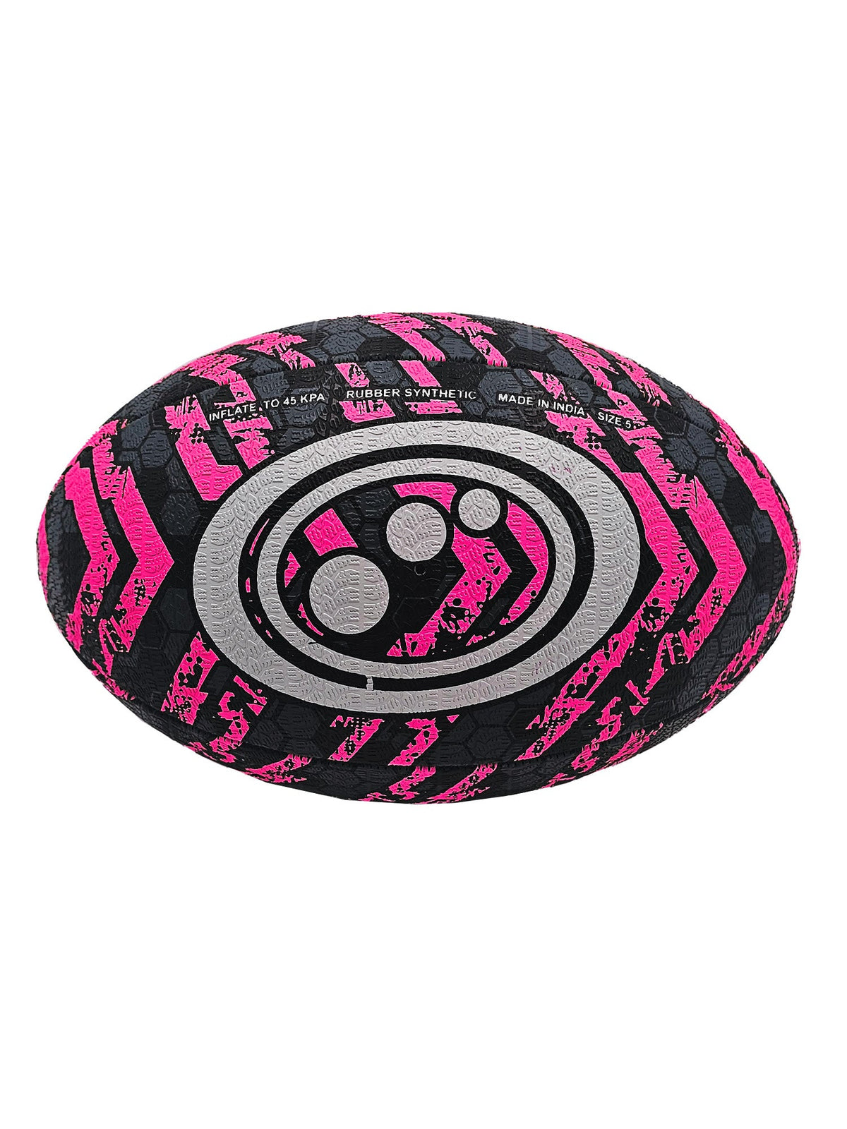 Street Rugby Ball – Black/Pink, Size 4 - Optimum