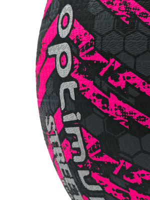 Street Rugby Ball – Black/Pink, Size 4 - Optimum