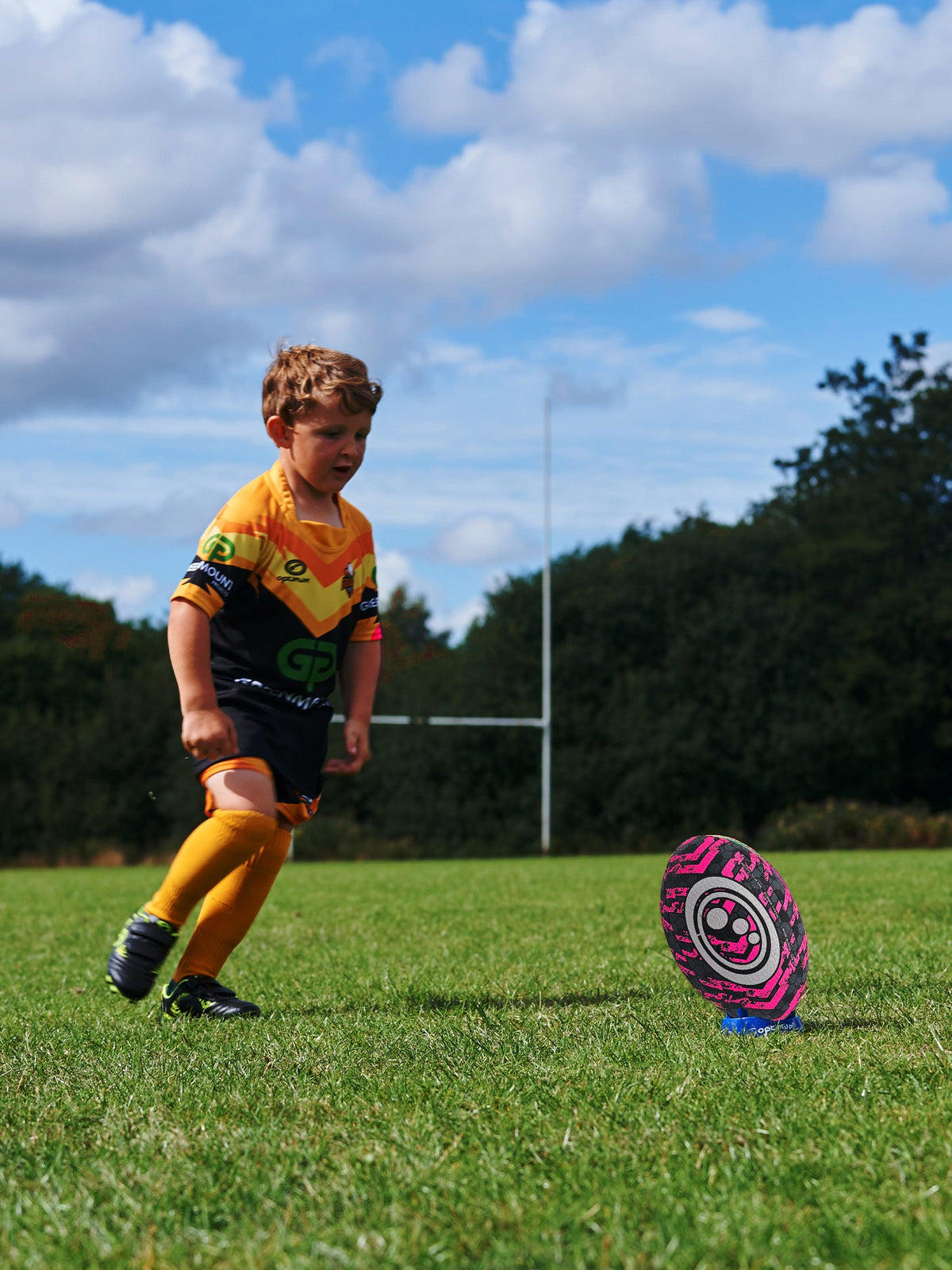 Street Rugby Ball – Black/Pink, Size 4 - Optimum