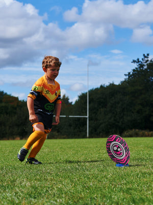 Street Rugby Ball – Black/Pink, Size 5 - Optimum