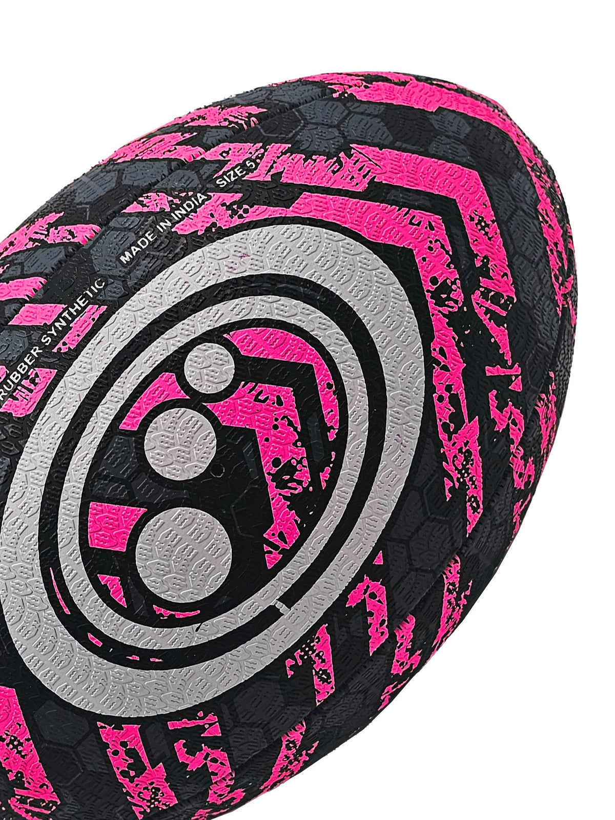 Street Rugby Ball – Black/Pink, Size 5 - Optimum