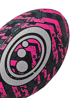 Street Rugby Ball – Black/Pink, Size 5 - Optimum