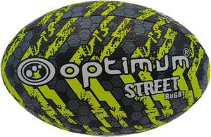 Street Rugby Ball – Black/Yellow, Midi - Optimum