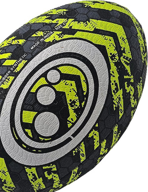 Street Rugby Ball – Black/Yellow, Midi - Optimum