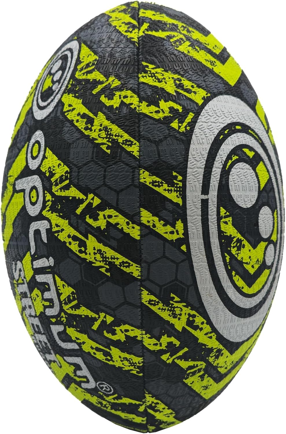 Street Rugby Ball – Black/Yellow, Midi - Optimum