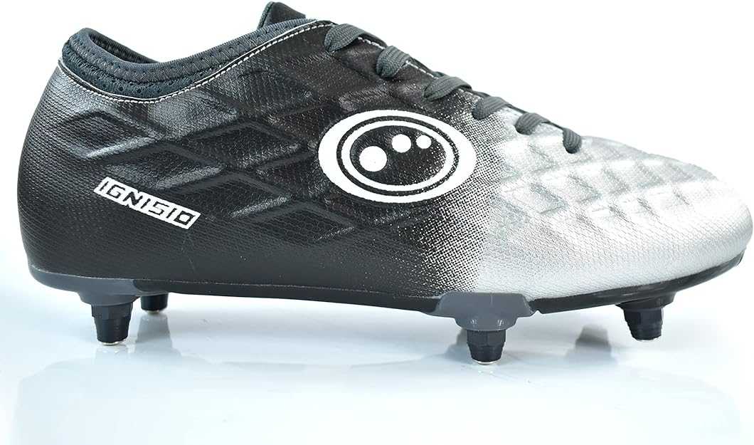 Ignisio Junior Lace-Up Boot – Silver Fade, 6 Stud - Optimum